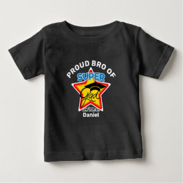 PROUD BRO OF Toppen Grad-On Mörk-Editable Text T Shirt