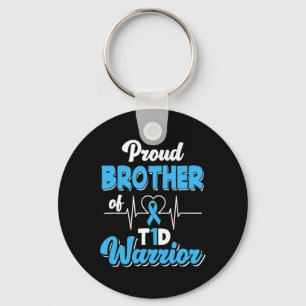 Proud Broder A T1d Warrior Diabetes A Nyckelring