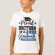 Proud Brother 2022 student svart blått lock namn T T Shirt (Framsida)