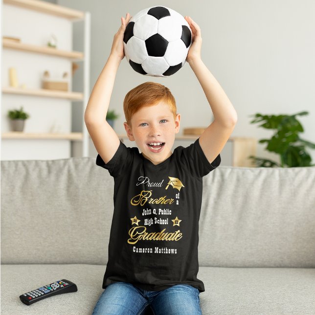 Proud Brother från Student Namn | Skola Studenten T Shirt (Skapare uppladdad)