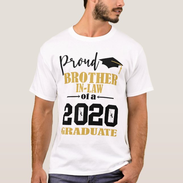 Proud Brother in Law från 2020 Student T Shirt (Framsida)