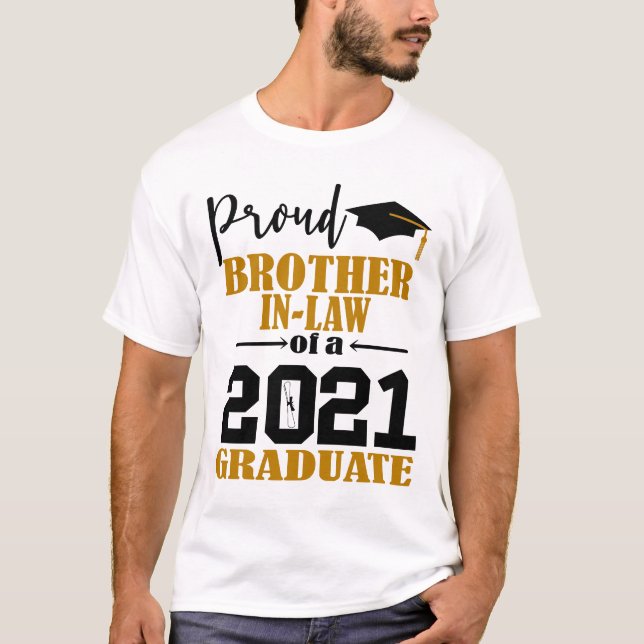 Proud Brother in Law från 2021 Student T Shirt (Framsida)