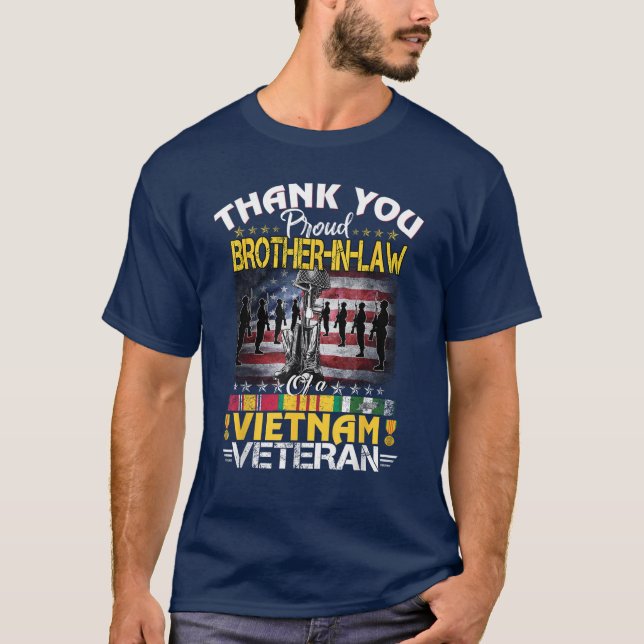 Proud Brother in Law of A Vietnam Veteran T Shirt (Framsida)
