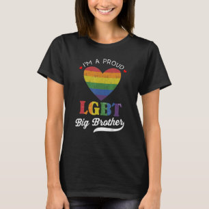 Proud Brother Lgbt Pride Rainbow Heart Proud Big B T Shirt