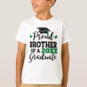 Proud Brother of 2022 student Black grönt tassel T Shirt
