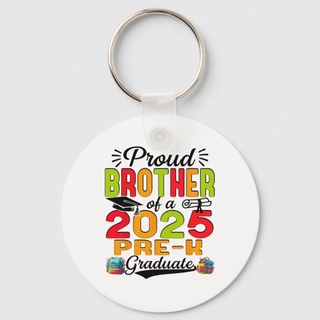 Proud Brother of 2025 Pre-k Student Far's Day Nyckelring (Framsida)