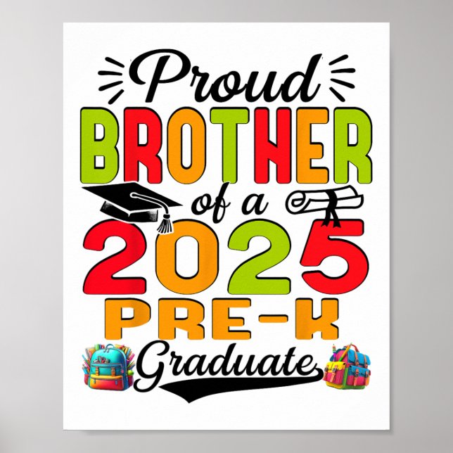 Proud Brother of 2025 Pre-k Student Far's Day Poster (Framsidan)