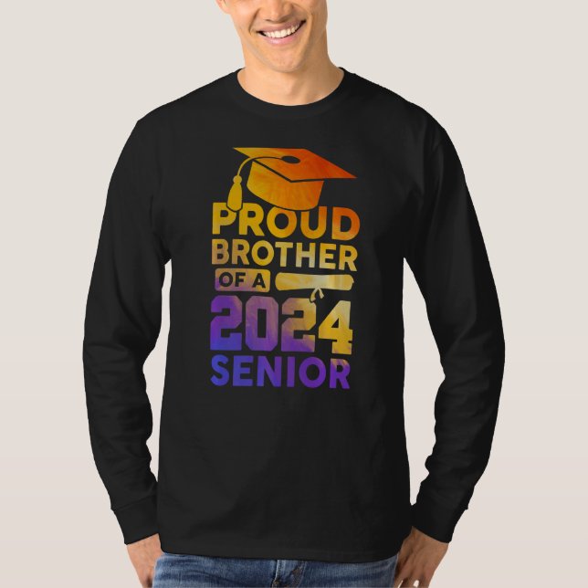 Proud Brother of A 2024 Senior Class of 2024 Gradu T Shirt (Framsida)