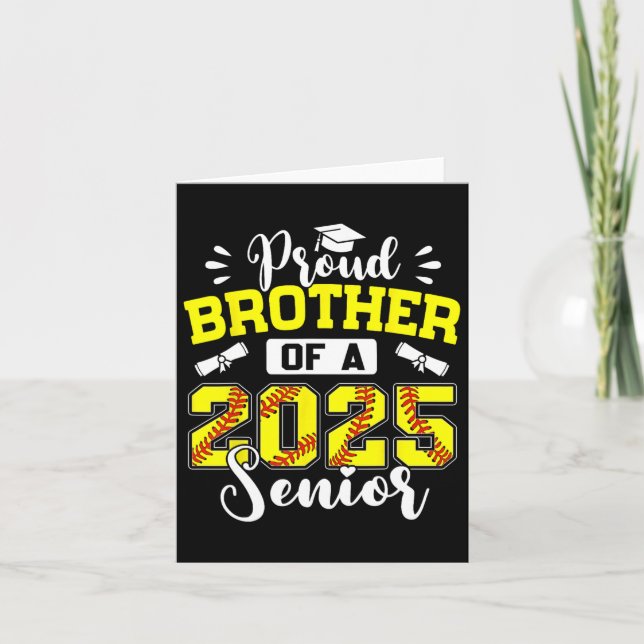 Proud Brother of a 2025 Senior Softll Studenten Kort (Framsida)