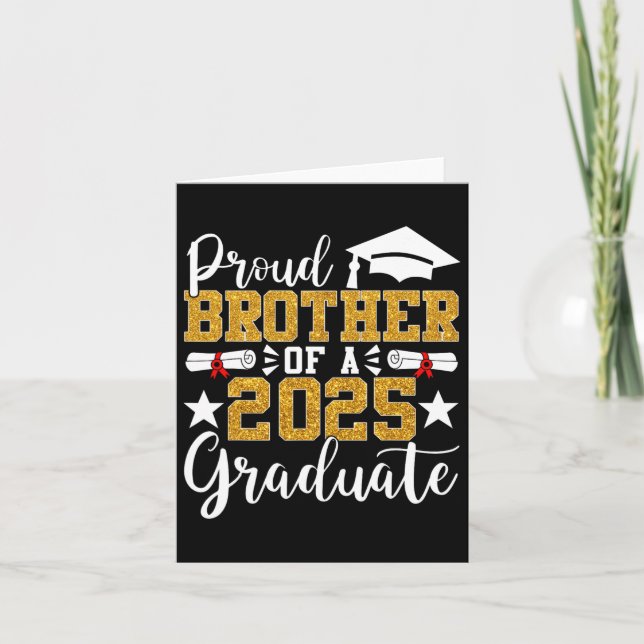 Proud Brother of a 2025 Student Brother Graduatio Kort (Framsida)