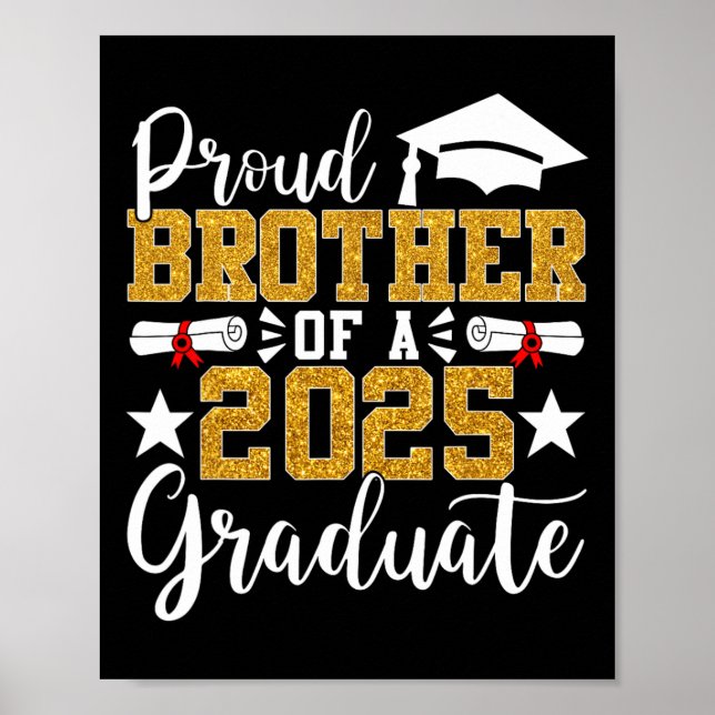 Proud Brother of a 2025 Student Brother Graduatio Poster (Framsidan)