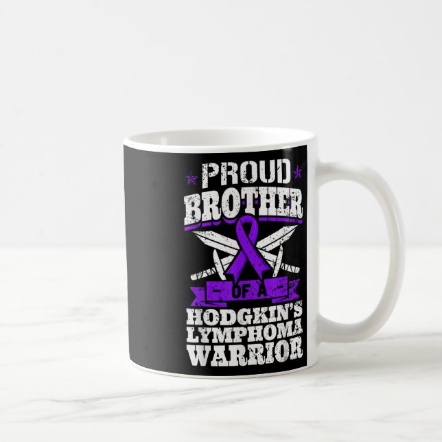 Proud Brother of a Hodgkins lymphoma Warrior Hl Aw Kaffemugg (Höger)