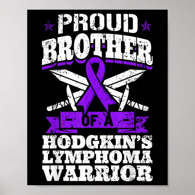 Proud Brother of a Hodgkins lymphoma Warrior Hl Aw Poster (Framsidan)