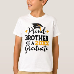 Proud Brother of a student black guld cap T Shirt