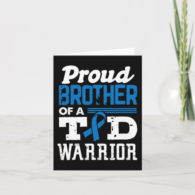 Proud Brother of A T1D Warrior Diabetes Awareness Kort (Framsida)