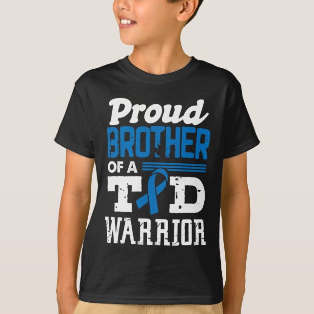 Proud Brother of A T1D Warrior Diabetes Awareness T Shirt (Framsida)