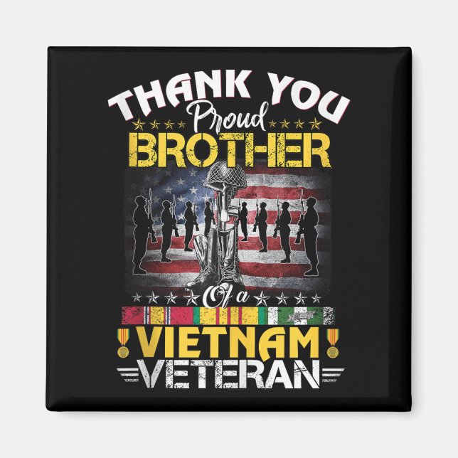 Proud Brother of A Vietnam Veteran - Tack Vie Magnet (Framsidan)
