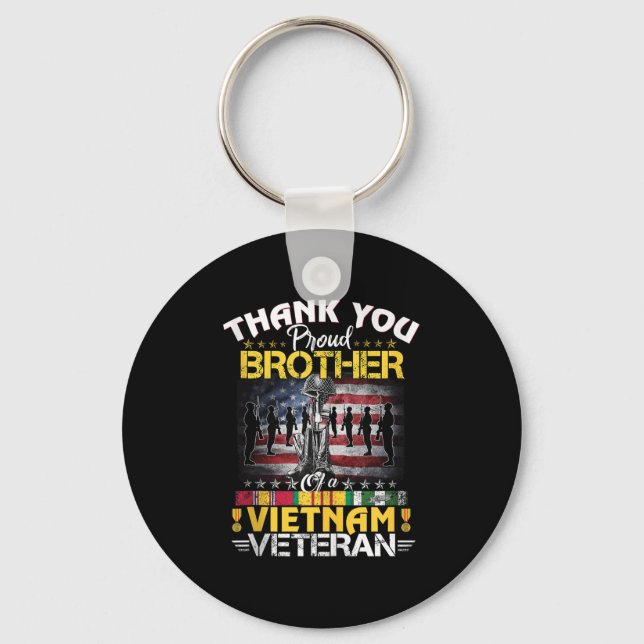 Proud Brother of A Vietnam Veteran - Tack Vie Nyckelring (Framsida)