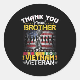 Proud Brother of A Vietnam Veteran - Tack Vie Runt Klistermärke