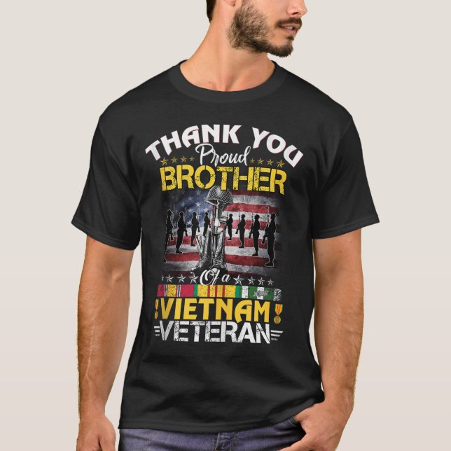 Proud Brother of A Vietnam Veteran - Tack Vie T Shirt (Framsida)