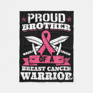 Proud Brother of Breast Cancer Warrior Rosa Awaren Fleecefilt