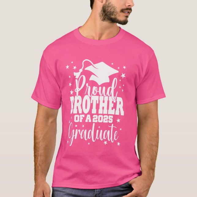 Proud Brother of Class of 2025 Student Senior Gra T Shirt (Framsida)