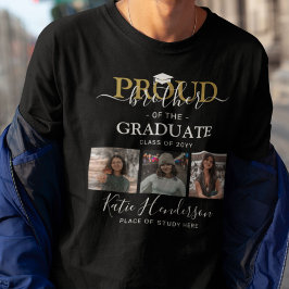 Proud Brother of the Student Photo Collage T Shirt