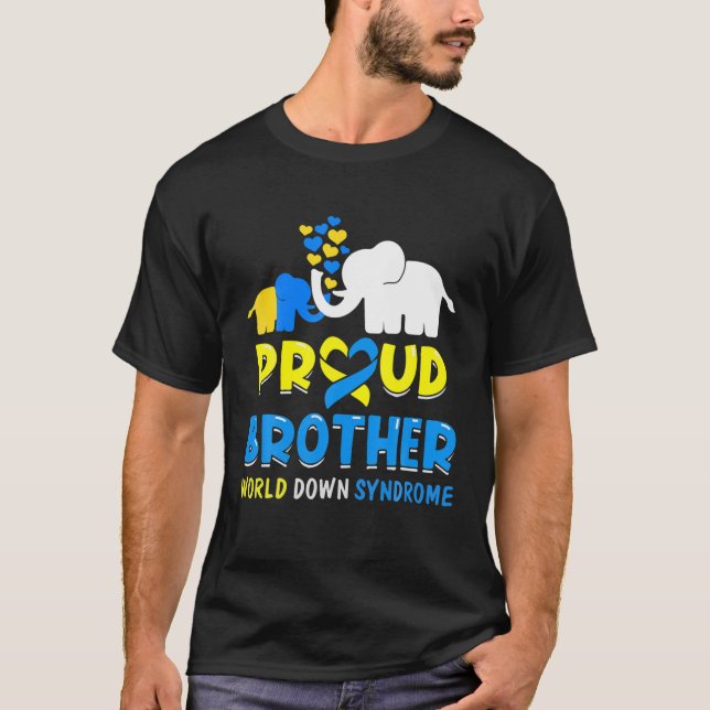 Proud Brother World Down Syndrome Awareness Day El T Shirt (Framsida)
