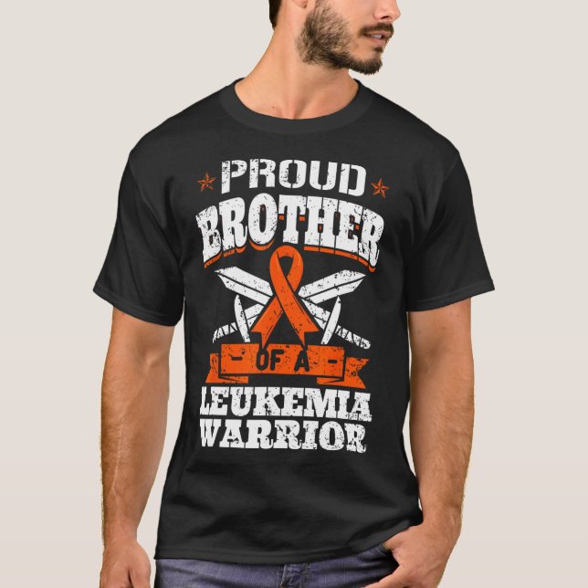 Proud Brotther of a Leukemia Warrior Bro Awareness T Shirt (Framsida)