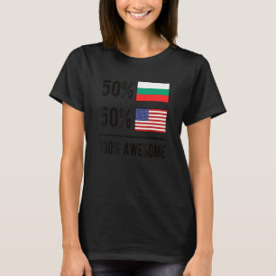 Proud bulgariska amerikanska Flagga Bulgarien Usa T Shirt