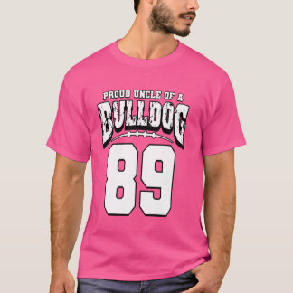 Proud Bulldog Football farbror of Player 89 T Shirt