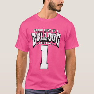 Proud Bulldog Football Moster i Player 1 T Shirt