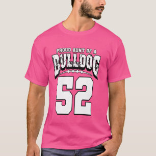 Proud Bulldog Football Moster i Player 52 T Shirt