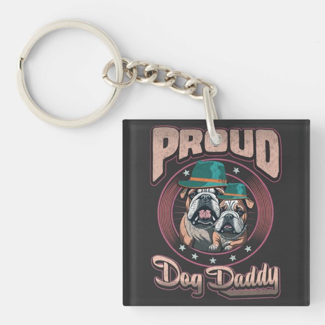 Proud Bulldog Hund Pappa, Bulldog Fars dag Gift (Framsidan)