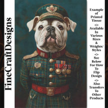 Proud Bulldog, militär, enhetlig CF2 Decoupage