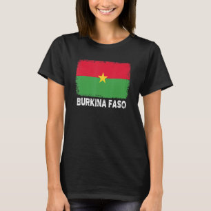 Proud Burkina Faso Flagga Support Burkinese People T Shirt