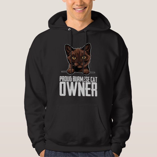 Proud burmese cat owner  1 hoodie (Framsida)