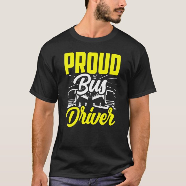 Proud Buss-chaufförer Busman Buss T Shirt (Framsida)
