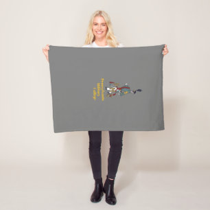* Proud Cadet PMC Grått Fleece Blanket w/white ba