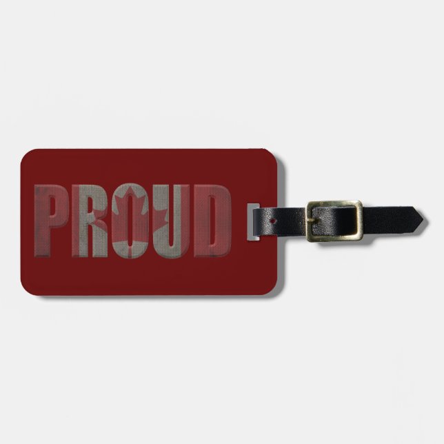 Proud Canada flagga Personlig Travel Luggage Tag Bagagebricka (Horisontell Framsida)
