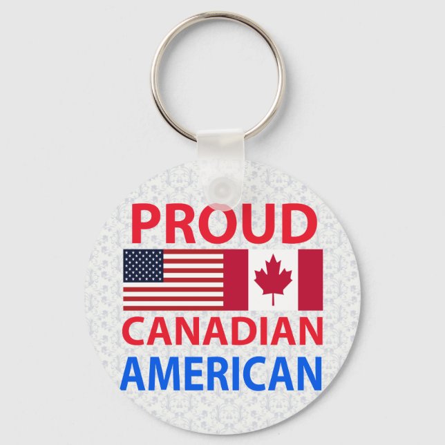 Proud Canadian American Nyckelring (Framsida)