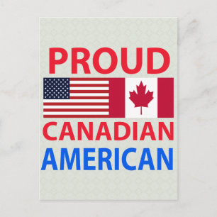 Proud Canadian American Vykort