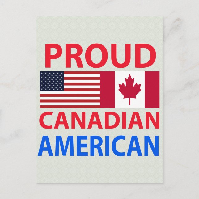 Proud Canadian American Vykort (Framsida)