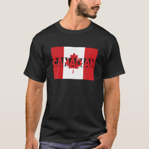 Proud Canadian Flagga Canada Day Canadian Roots T Shirt