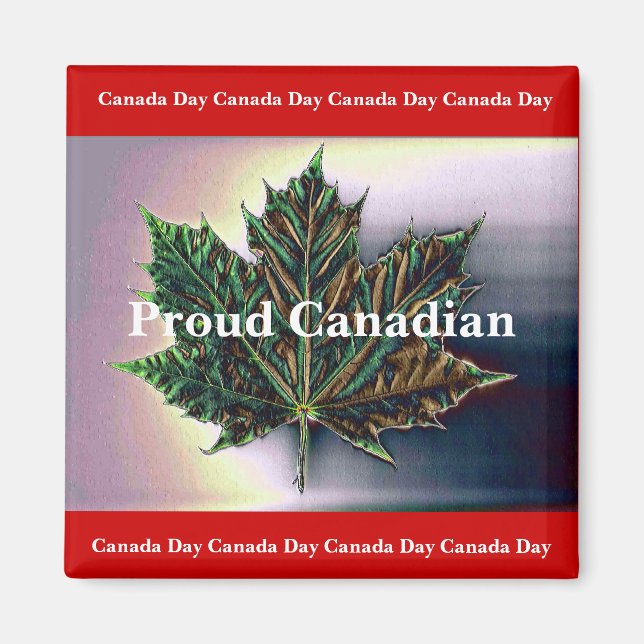 Proud Canadian Maple Löv Magnet (Framsidan)