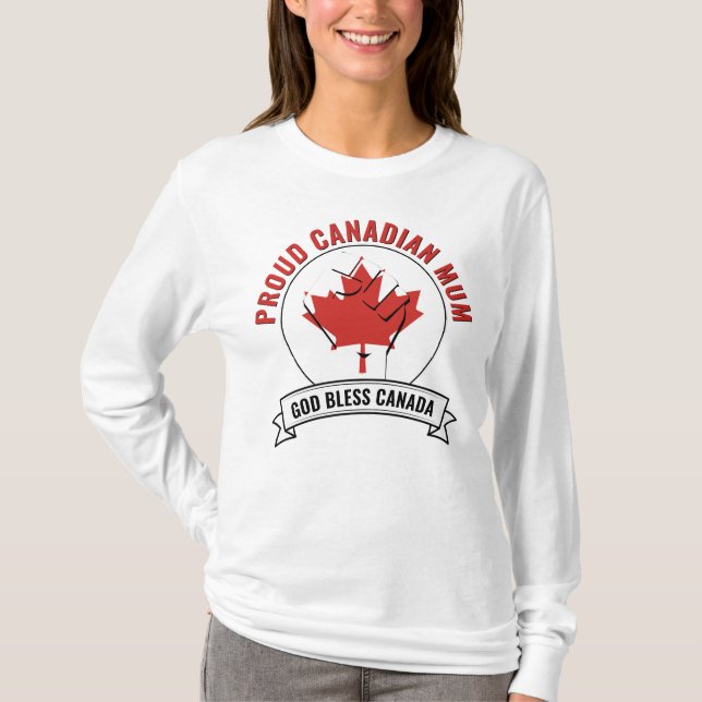 PROUD CANADIAN MORSA Canada Flagga T Shirt (Framsida)