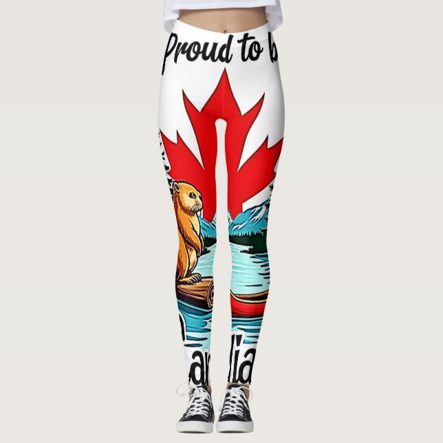 Proud Canadian Nature Leggings (Framsida)