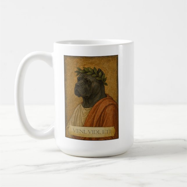 Proud Cane Corso "Veni, Vidi, Eti" Kaffemugg (Vänster)