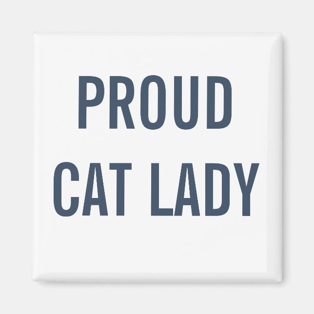 Proud Cat Dam Blue Cat Magnet (Framsidan)