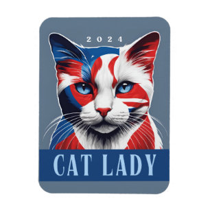 Proud Cat Dam Democrat 2024 USA:s val Magnet
